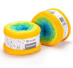 YARNART Rosegarden fonal 310 Napsárga-türkiz