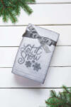 Olima OLXMAS13 OLIMA CHRISTMAS TOWEL - LET IT SNOW FLAKES (olxmas13wh-45x70)