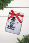 Olima OLXMAS12 OLIMA CHRISTMAS TOWEL - LET IT SNOW SNOWMAN (olxmas12wh-45x70) - ajandektargykozpont