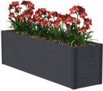 Wpcmagasagyas WPC Magaságyás sötétszürke/antracit 120x48x62 cm