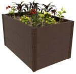 Wpcmagasagyas WPC Magaságyás sötétbarna 72x48x46 cm