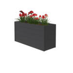 Wpcmagasagyas WPC Magaságyás sötétszürke/antracit 96x48x75 cm