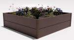 Wpcmagasagyas WPC Magaságyás sötétbarna 96x96x30 cm