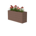 Wpcmagasagyas WPC Magaságyás sötétbarna 145x48x75 cm