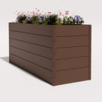 Wpcmagasagyas WPC Magaságyás sötétbarna 193x96x75 cm