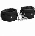 OUCH! Plüss Bőr Kézbilincs Fekete
