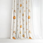 Goldea draperie 100% bumbac - dovleci de toamnă și frunze 220x150 cm