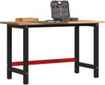 vidaXL Работна маса светлокафяв 140x60x81, 5 см дъб масив (3309676)