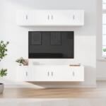 vidaXL Комплект ТВ шкафове от 6 части, бял, инженерно дърво (3188654)