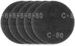 GRAPHITE Csiszolókorong tépőzáras rácsos 180mm, K80, 59G263-hoz, 5db (54H026) - szerszamparadicsom