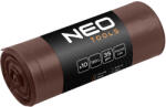 NEO TOOLS Szemeteszsák 120L, 70x110cm, barna, erősített, vastagság 35mic, 10db (15-994)