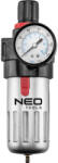 NEO TOOLS Pneumatikus víztelenítő szűrő 1/2", nyomásszabályzóval, fém (14-732) - szerszamparadicsom