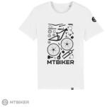MTBIKER KOMPONENTY MTB póló, fehér (S)