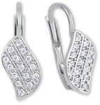 Soliter Brilio Csillogó kristállyal díszített fehér arany fülbevaló 239 001 00648 07