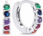 Brilio Silver Csillogó ezüst fülbevaló színes cirkónium kövekkel EA672WRBW