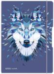 Herlitz My. Book Flex A4 2X40 jegyzetfüzet, 80 g/m2 papír, velin, Wild Animals Wolf motívum (9493990)