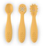 Petite&mars Take&match szilikon gyakorló kanál szett 3db intense ochre