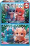 Educa Puzzle Cute Monters Educa 2x100 piese de la 6 ani (EDU20224) Puzzle