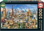 Educa Puzzle Symbols of Europe Miniature Educa miniatural cu 1000 de piese și lipici Fix (EDU20248) Puzzle