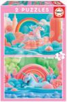 Educa Puzzle Magic Unicorns Educa 2x48 piese de la 3 ani (EDU20223) Puzzle
