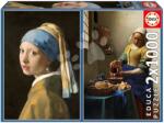 Educa Puzzle Vermeer Educa 2x1000 piese și lipici Fix (EDU20309) Puzzle