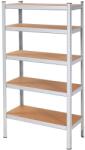 Springos Метален индустриален стелаж с MDF плоскости 180x90x30cm - товароносимост 875kg (SPRI-HA5163)