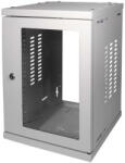 LogiLink Hálózati szekrény / fali állvány 10" , 8U, összeszerelt, szürke (W09Z33G)