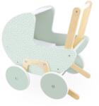 Janod Дървена количка за кукла с одеяло и възглавничка Zen (J05900)