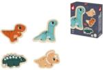 Janod Puzzle din lemn cu inserții Dinozauri 4în1 Dino (J05824) Puzzle