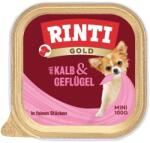 RINTI Gold Mini Adult tálcás eledel borjú és baromfi 6 x 100 g
