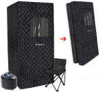 inSPORTline Hordozható gőzszauna inSPORTline Klementina II, zseb, tépőzáras ablak, összecsukható szék, tartály, könnyen összecsukható (29051)