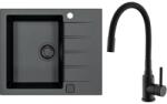 Alveus SETA23230 - Konyhai mosogató CADIT+MINTAS mosogató csaptelep 34cm gránit/fekete SETA23230 (AV0139)