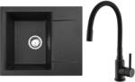 Alveus SETA23197 - Konyhai mosogató CADIT+mosogatócsaptelep MINTAS 34cm gránit/fekete SETA23197 (AV0136)