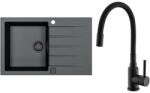 Alveus SETA23231 - Konyhai mosogató CADIT + MINTAS mosogatócsaptelep 34 cm gránit/fekete SETA23231 (AV0138)