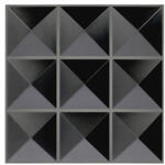 ANRO Wall - Pyramids Piramisok 3D műanyag falburkolat, 50x50 cm - fekete falpanel (D004 Black)
