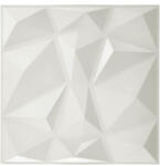 ANRO Wall - Diamond Gyémánt 3D műanyag falburkolat, 50x50 cm - fehér falpanel (DT100094)