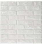ANRO Wall Fehér falpanel, 3D műanyag falburkolat, 50x50 cm - Bricks Tégla (DT100100)
