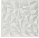 ANRO Wall Fehér falpanel, 3D műanyag falburkolat, 50x50 cm - Ice White Diamond (DT10101)