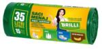  Brilli Saci Menaj 35L Verzi, Colectare Selectiva - Sticla, 15buc