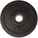 AktivSport Gumírozott súlytárcsa Aktivsport 31 mm markolat nélkül fekete Súlytárcsa