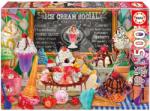 Educa Puzzle Ice Cream Parlour Educa 500 darabos és Fix ragasztó (20251)