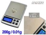  DIGITÁLIS INOX ÉKSZER MÉRLEG 200g - 0, 01g ROZSDAMENTES ZSEBMÉRLEG ÉKSZERMÉRLEG LEVÉLMÉRLEG (S-EDS-0155)