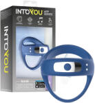 INTOYOU - okos, vibrációs pénisz-és heregyűrű (kék) - szexshop