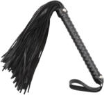 LateToBed - textúrált ostor - fekete (48cm) - szexshop