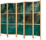 Fabulo 5 részes fa paraván - Arany levelek