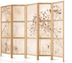 Fabulo 5 részes fa paraván - Szárított virágok