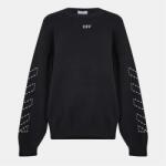 OFF WHITE Риза с дълъг ръкав OFF WHITE Men's Arrows Cotton Long Sleeve Crew Neck Sweatshirt - Black/Cream