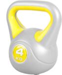 Gorilla Sports Kettlebell súlyzó vinyl 4 kg sárga (100345-00006-0009) - gorillasports