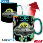 ABYstyle Rick And Morty - Hőre változó Bögre - Űrhajó - 460 ml (ABYMUG660)