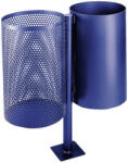  2 x 30 literes festett kültéri hulladéktároló, 2 x Ø 310x910 mm (kék) (07-5229-1)